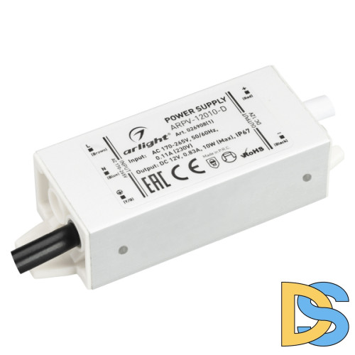 Блок питания Arlight ARPV-12010-D 12V 10W IP67 0,83A 026908(1)