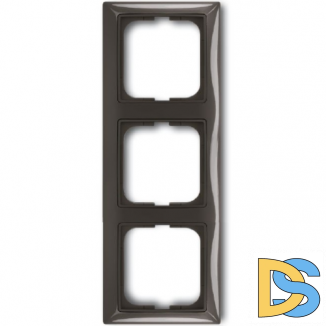 Рамка ABB Basic 55 3-постовая - шато (черный)