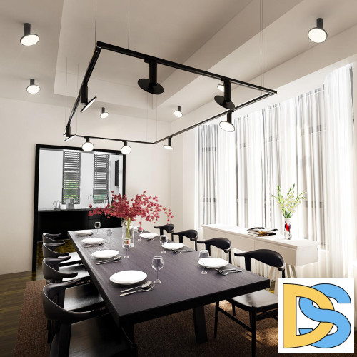 Накладной светильник Elektrostandard DLS029 12W 4200K черный матовый