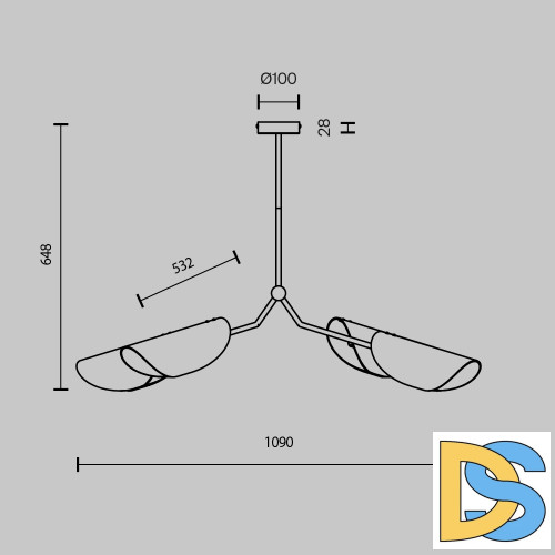 Подвесная люстра Maytoni Organic MOD225PL-04B