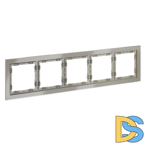 Рамка стеклянная VOLTUM S70 на 5 постов, (шелк, стекло)