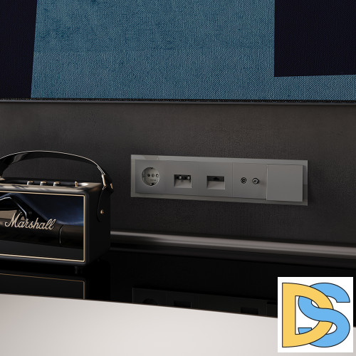 Рамка стеклянная VOLTUM S70 на 5 постов, (шелк, стекло)