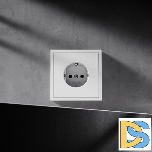 Проходной переключатель встраиваемый VOLTUM S70 двухклавишный 10А, (сталь)