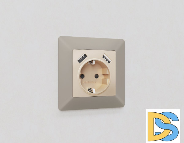 Рамка одноместная Ambrella Volt Line AF110361