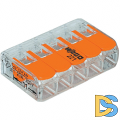 Клемма монтажная WAGO 5х0,08-4 (WAGO 221-415)