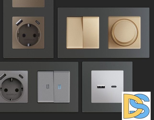 Рамка одноместная Ambrella Volt Techno AF220801