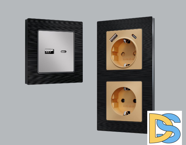 Рамка двухместная Ambrella Volt Platos AF550502