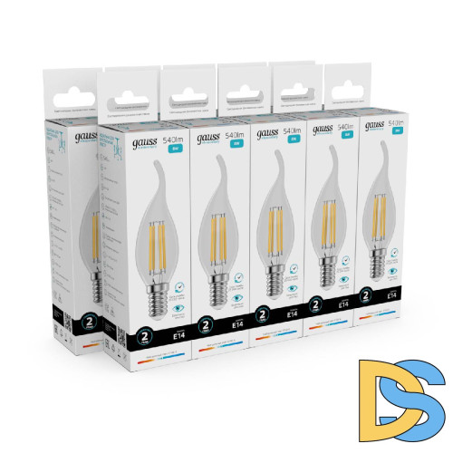 Лампа светодиодная Gauss Filament Elementary E14 8W 4100K 42128