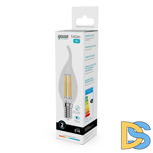 Лампа светодиодная Gauss Filament Elementary E14 8W 4100K 42128