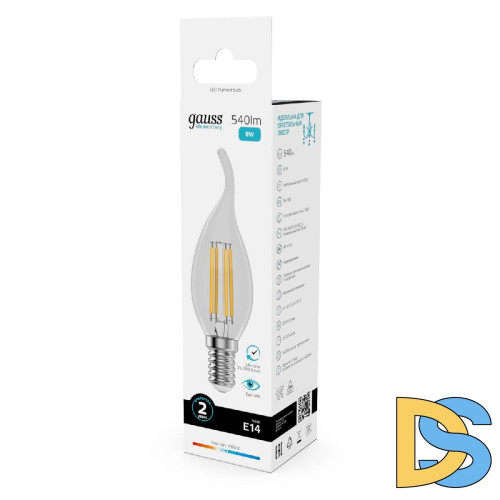 Лампа светодиодная Gauss Filament Elementary E14 8W 4100K 42128