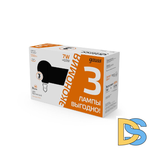 Лампа светодиодная Gauss Filament E14 7W 2700K 105901107T