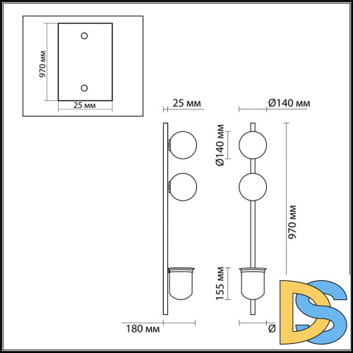 Настенный светильник Odeon Light Flower 4681/2WA