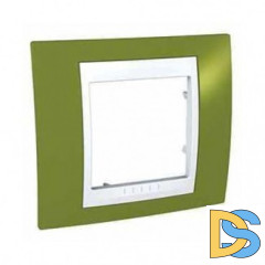 Рамка 1-ая (одинарная), Фисташковый/Белый, серия Unica, Schneider Electric