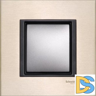 Рамка 1-ая (одинарная), Лунный алюминий, серия UNICA TOP/CLASS, Schneider Electric