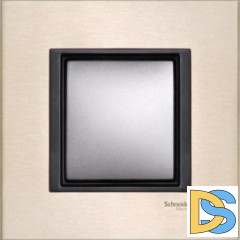 Рамка 1-ая (одинарная), Лунный алюминий, серия UNICA TOP/CLASS, Schneider Electric