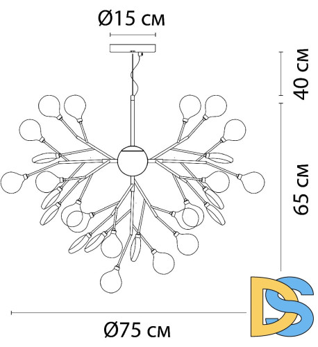 Подвесная люстра Arte Lamp Candy A7274SP-36WH
