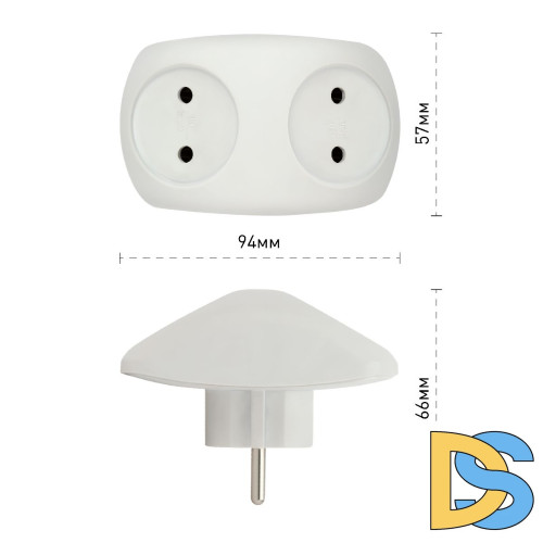 Разветвитель электрический Эра SPx-2-W Б0053480