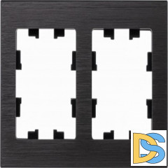 Рамка 2-ая (двойная), Металл Оникс, серия Atlas Design Nature, Schneider Electric