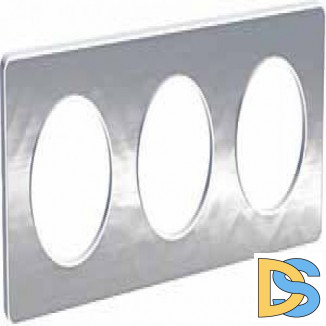 Рамка 3-ая (тройная), Алюминий Martele (металл), серия Odace, Schneider Electric