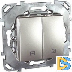 Выключатель для жалюзи (рольставней) с фиксацией, Алюминий, серия UNICA TOP/CLASS, Schneider Electric