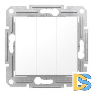 Выключатель 3-клавишный, Белый, серия Sedna, Schneider Electric