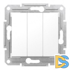 Выключатель 3-клавишный, Белый, серия Sedna, Schneider Electric