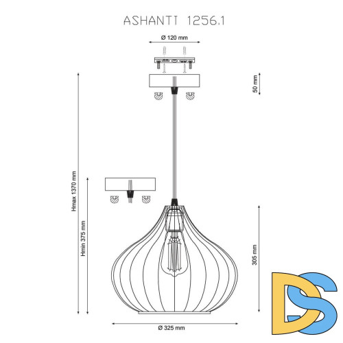 Подвесной светильник Lucia Tucci Ashanti 1256.1