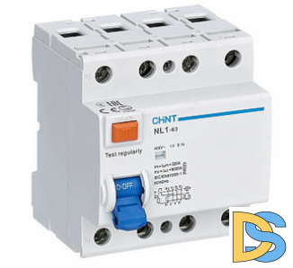 УЗО CHINT NL1-63 6kA 4P 40A 100mA тип AC (R)