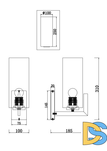 Бра Maytoni Fortano MOD089WL-01BS