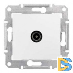 Розетка телевизионная оконечная ТV, Белый, серия Sedna, Schneider Electric