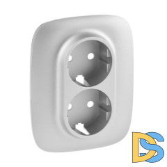 Лицевая панель Legrand Valena Allure розетки с/з алюминий 754957