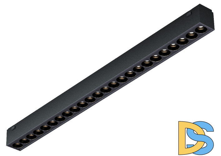 Трековый магнитный светильник iLedex Vision 4825-039-L389-24W-36DG-3000K-BK