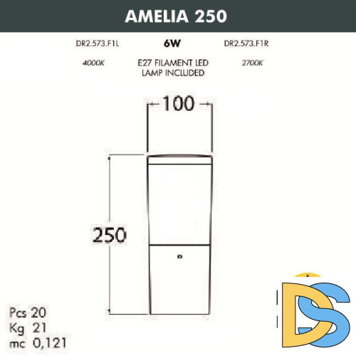 Садовый светильник Fumagalli DR2.573.000.WYF1R
