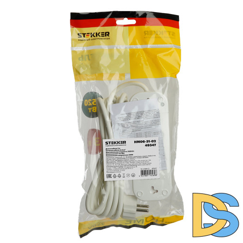 Удлинитель четырехместный Stekker Home 49351