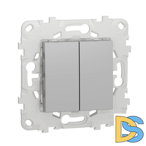 Выключатель двухклавишный Schneider Electric Unica New NU521130