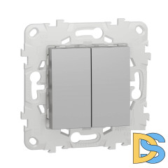 Выключатель двухклавишный Schneider Electric Unica New NU521130