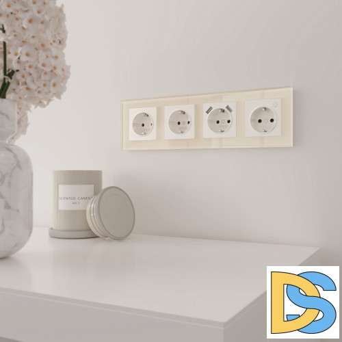 Рамка на 4 поста Werkel Favorit молочный 4690389183447 W0041141