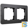 Рамка на 2 поста Werkel Platinum (черный алюминий) W0022608