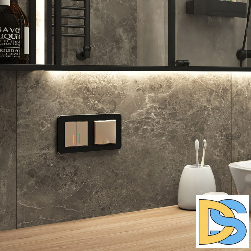 Рамка на 2 поста Werkel Platinum (черный алюминий) W0022608