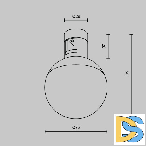 Трековый магнитный светильник Maytoni Luna TR149-1-5W4K-B