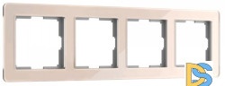 Рамка на 4 поста Werkel Acrylic айвори 4690389190551 W0042743 a062134