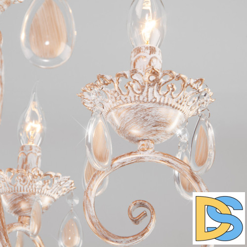 Подвесная люстра Eurosvet 10009/6 золото с белым