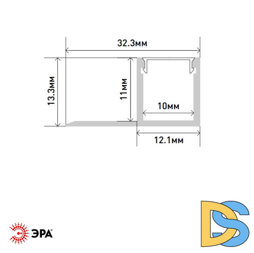 Комплект с анодированным профилем под плитку и гипсокартон Эра 3213 Б0062855