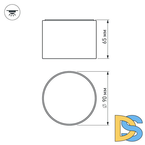 Накладной светильник Arlight SP-RONDO-90B-8W Day White 022241