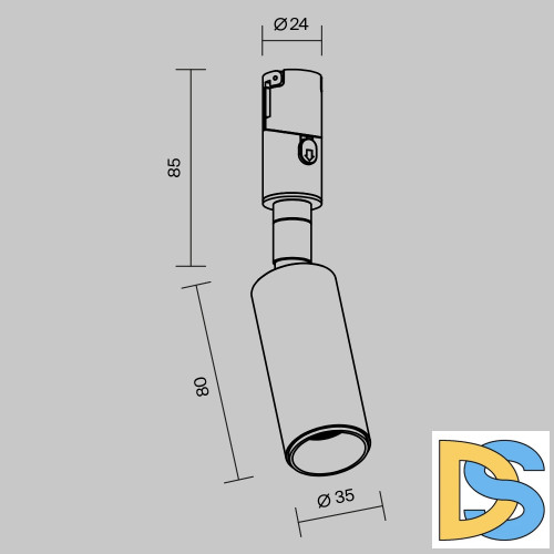 Трековый магнитный светильник Maytoni Focus Led TR201-1-5W3K-M-BBS