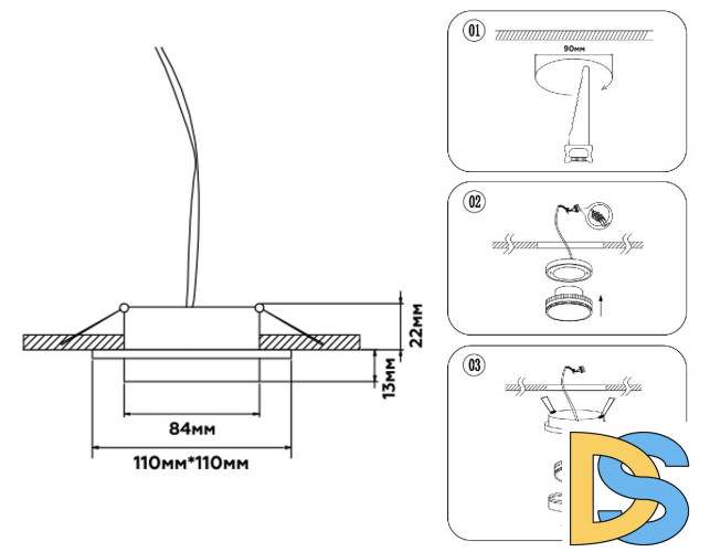 Встраиваемый светильник Ambrella Light Techno Spot GX53 Acrylic tech TN5232