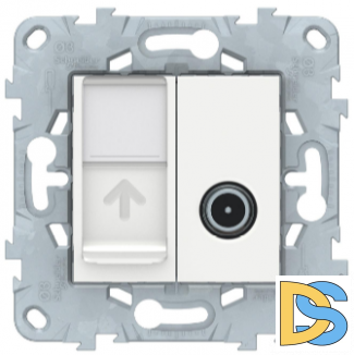 Розетка телевизионная/компьютерная, Белый, серия Unica New, Schneider Electric