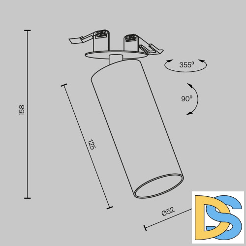 Встраиваемый спот Maytoni Focus Led C053CL-L12W3K-W-BS