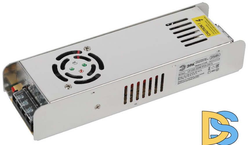 Блок питания Эра 200Вт DC24В 8.33A IP20 LP-LED-200W-IP20-24V-S Б0061132