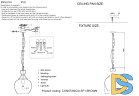 Подвесной светильник Crystal Lux CONSTANCIA SP1 BROWN